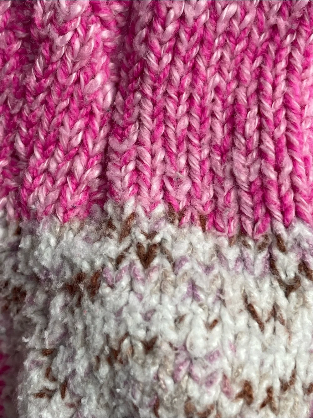 aerie Pink & Cream Low-Cut Knit Socks